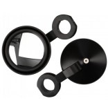 SSV Black Anodized billet Aluminum Side Mirrors 4" Convex fits 1.75" Tubing